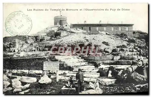 Ansichtskarte AK Les Ruines du Temple de Mercure et L Observatoire du Puy De Dome