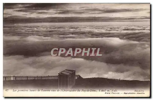 Cartes postales Les Premieres Lueurs de L aurore Vues De L Observatoire du Puy De Dome