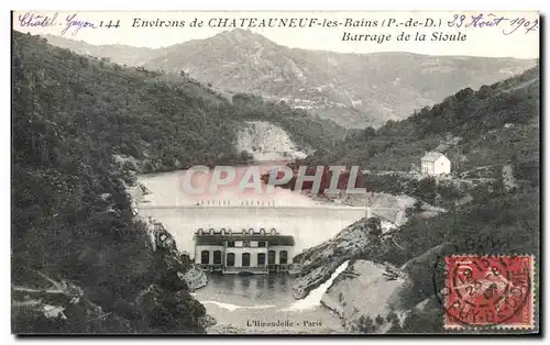 Cartes postales Environs de Chateauneuf les Bains Barrage de la Sioule