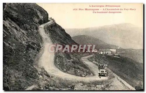 VINTAGE POSTCARD Our Mountains L Climbing of Puy Mary a Dangerous Turning�