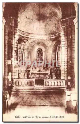 Ansichtskarte AK Interieur de L Eglise Romane de Surgeres