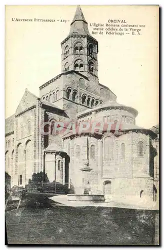 Cartes postales Orcival L Eglise Romance Contenant Une statue de la vierge But de pelerinage