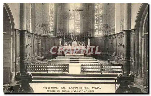 Ansichtskarte AK Environs de Riom Mozac Interieur de L Eglise Le Choeur