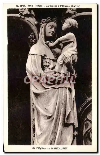 Cartes postales Riom Le Vierge de L Eglise du Marthuret