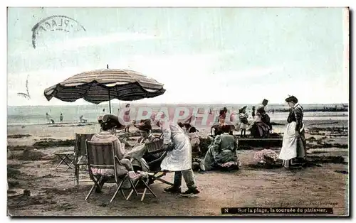 Cartes postales Sur la plage La tournee du patissier