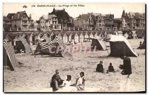 Cartes postales Paris Plage La Plage et Les Villas