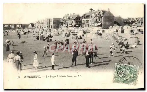 Ansichtskarte AK Wimereux La Plage a Maree Basse