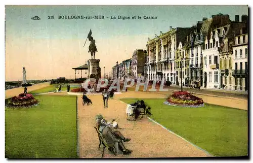 Cartes postales Boulogne Sur Mer La Digue Et Le Casino