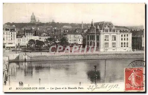 Ansichtskarte AK Boulogne Sur Mer Les Quais et La Nouvelle Poste