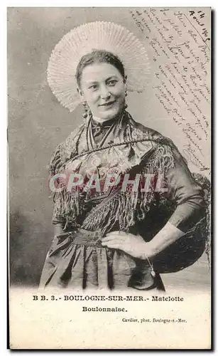 Cartes postales Boulogne Sur Mer Matelotte Boulonnaise Folklore Costume peche