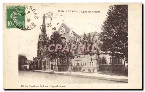 Ansichtskarte AK Arras L Eglise des Ardents