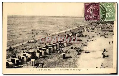Cartes postales Le Portel Vue Generale de La Plage
