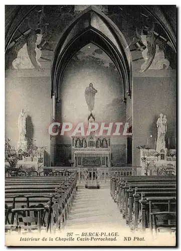 Cartes postales Berck Plage Interieur de la Chapelle Cazin Perrochaud