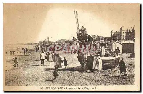 Cartes postales Berck Plage Ensemble de La Plage Bateau