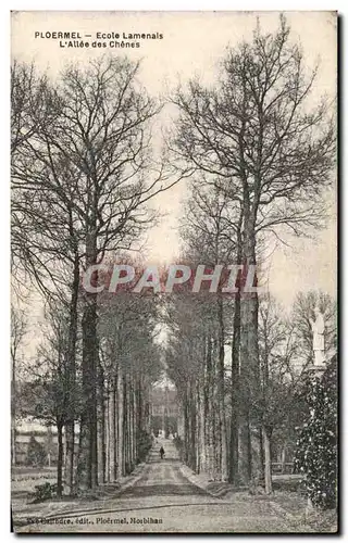 Cartes postales Ploermel Ecole Lamenals L Allee des Chenes