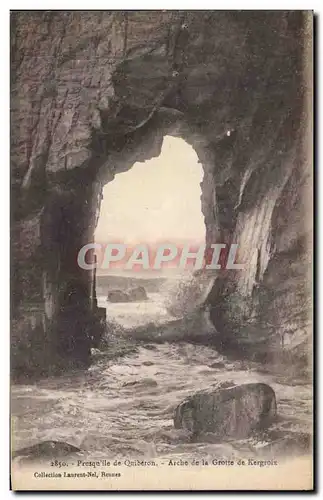 Ansichtskarte AK Presqu Ile de Quiberon Arche de la Grotte de Kergroix