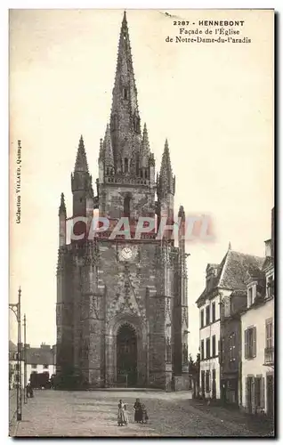 Cartes postales Hennebont Facade de L Eglise de Notre Dame du L Aradis