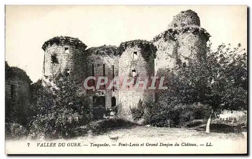 Ansichtskarte AK Vallee Du Guer Tonquedec Pont Leuis et Grand Donjon du Chateau