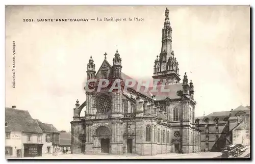 Cartes postales Sainte Anne D Auray La Basilique et la Place