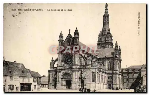 Cartes postales Sainte Anne D Auray La Basilique et la Place