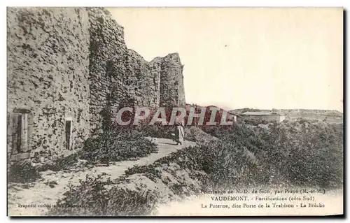 Cartes postales Vaudemont Fortification La Poterne dite de la Trahison La breche