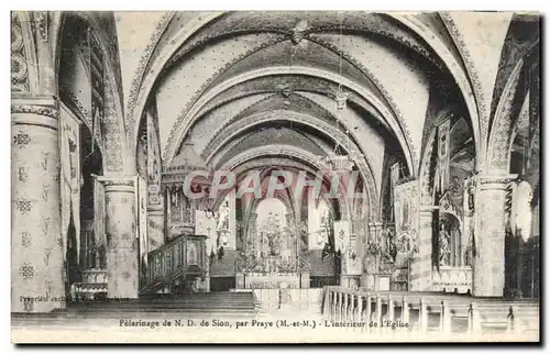 Ansichtskarte AK Praye L interieur de L Eglise Pelerinage de ND de Sion