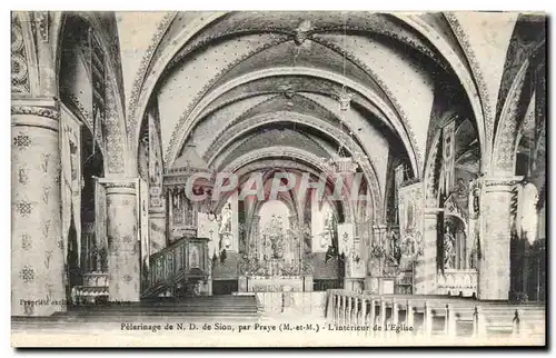 Cartes postales Praye L interieur de L Eglise Pelerinage de ND de Sion