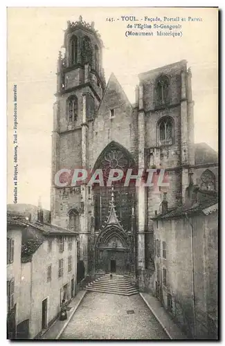 Cartes postales Toul Facade Portail et Parvis de L Eglise St Gengoult