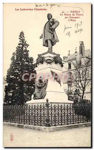 Cartes postales Nancy La Statue de Thiers par Guilbert