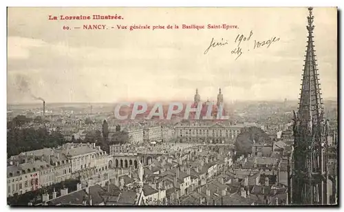 Cartes postales Nancy Vue Generale prise de la Basilique Saint Epvre