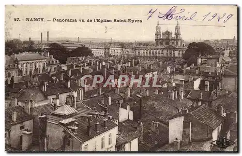 Cartes postales Nancy Panorama vu de L Eglise Saint Epvre