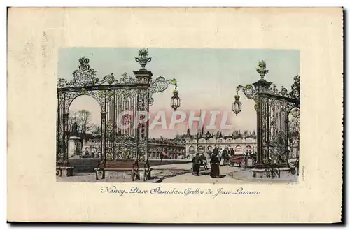 Cartes postales Nancy Place Stanislas Grilles de Jean Lamour