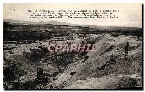 Cartes postales La Pompelle Entree vue du Sommet du Fort Militaria