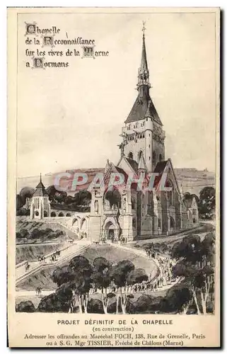 Cartes postales Projet Definitif De La Chapelle Dormans