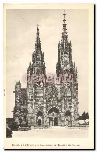 Cartes postales Eglise De L Epine A DE Chalons Sur Marne