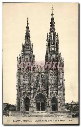 Cartes postales LEpine Eglise Notre Dame La Facade