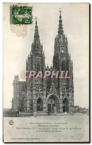 Cartes postales LEpine Eglise Notre Dame La Facade Grand Portail