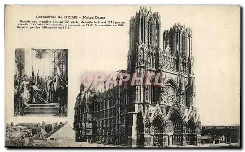 Cartes postales Cathedrale De Reims Notre Dame