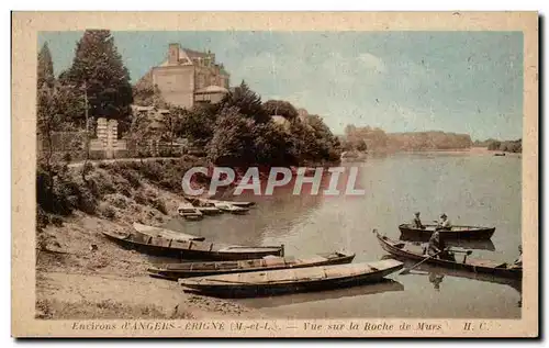 Cartes postales Environs d Angers erigne Vue sur la roche de murs