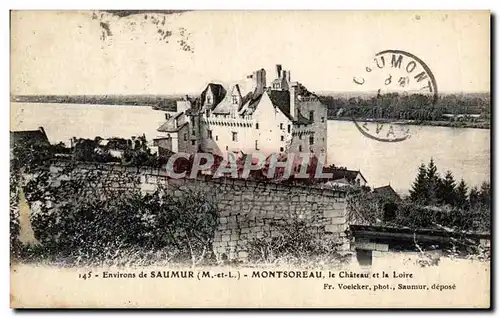 Cartes postales Environs De Saumur Montsoreau Le Chateau et La loire