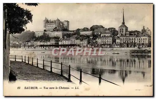 Ansichtskarte AK Saumur Vue Vers Le Chateau