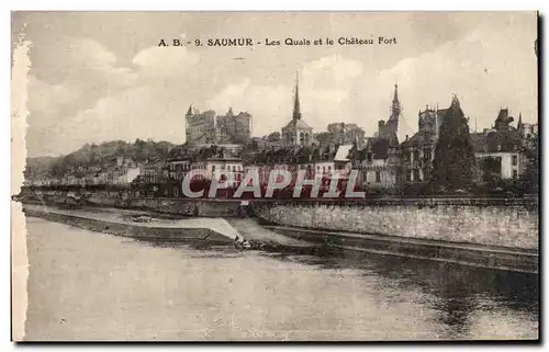 Ansichtskarte AK Saumur Les Quais et Le Chateau Fort