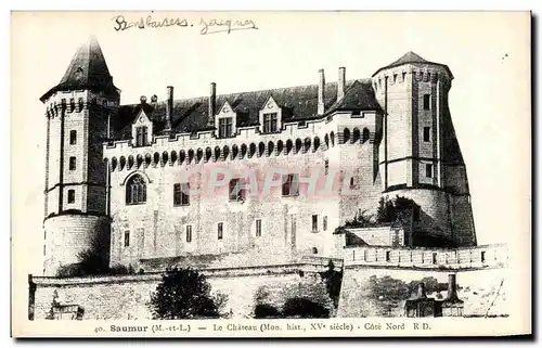 Ansichtskarte AK Saumur Le Chateau Cote Nord