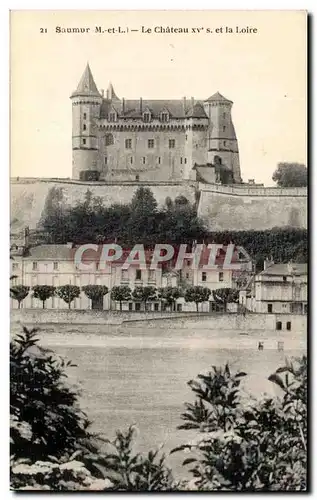 Cartes postales Saumur Le Chateau et La Loire