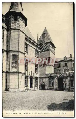 Ansichtskarte AK Saumur Hotel de Ville Cour Interieure