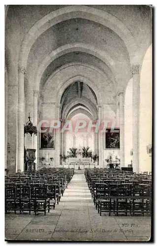 Ansichtskarte AK Saumur Interieure De L Eglise Notre Dame De Nantitily