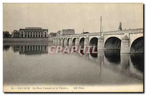 Ansichtskarte AK Saumur Le pont Cessart Et Le Theatre