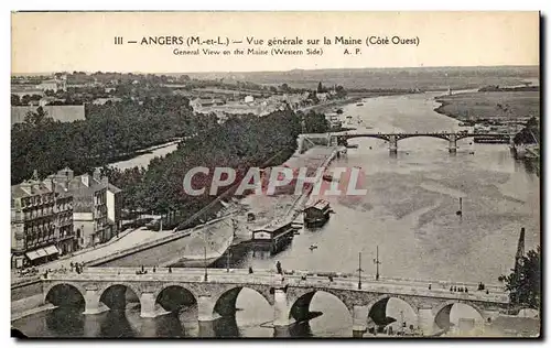 Cartes postales Angers Vue Generale Sur La Maine