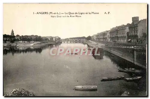 Cartes postales Angers Le Quai De Ligny Et La Maine