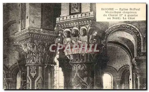 Cartes postales Issoire Eglise St Paul Magnifique Chapiteau du Choeur La Cene